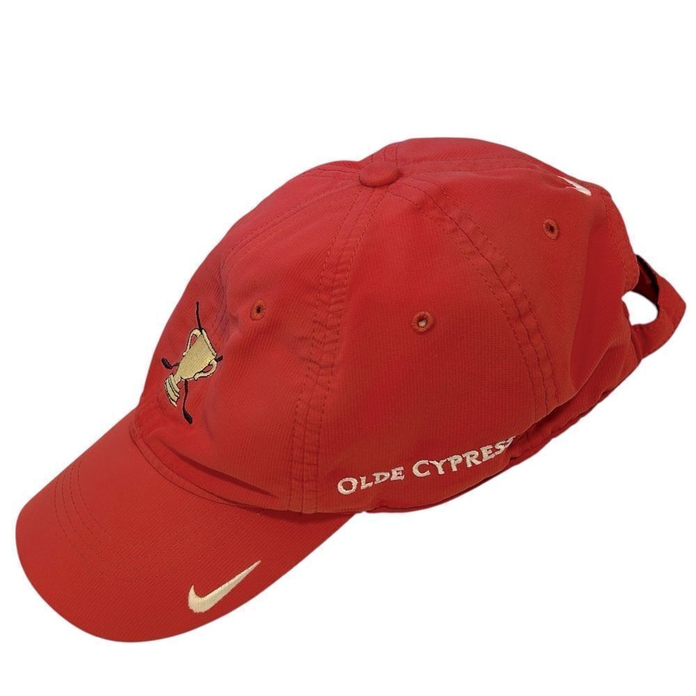 Nike Golf Hat Red Cup Cap Olde Cypress